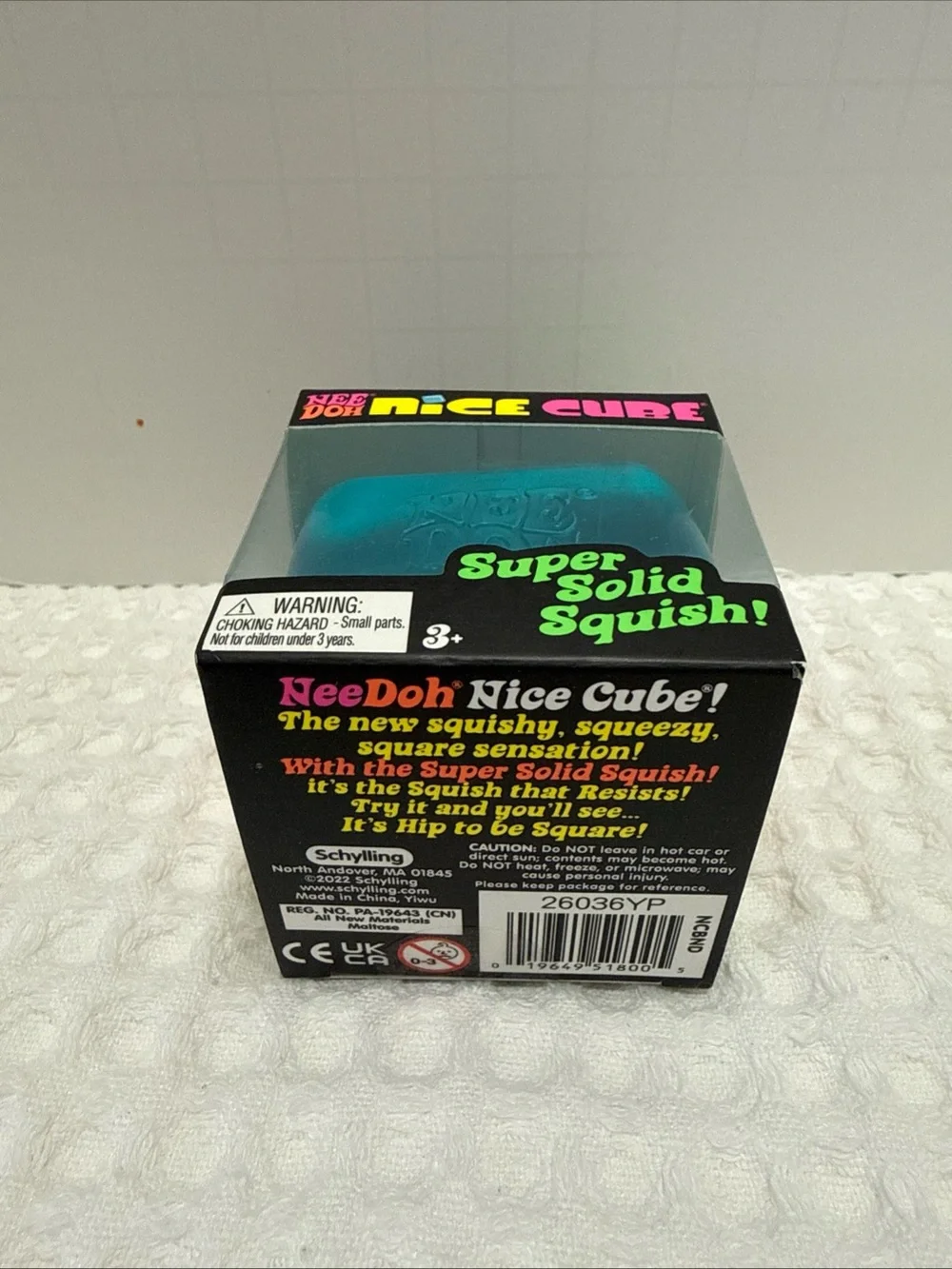 NeeDoh Nice Cube Stress Toy - Teal Blue
